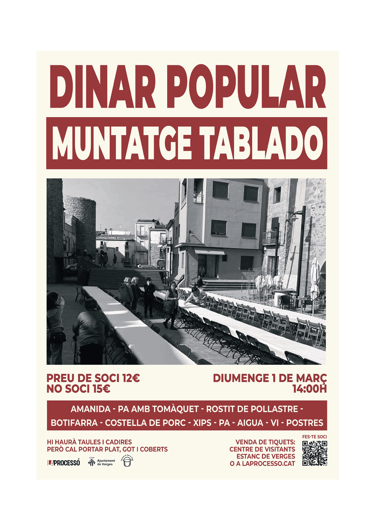 Tiquet Dinar Popular · Processó de Verges 2026