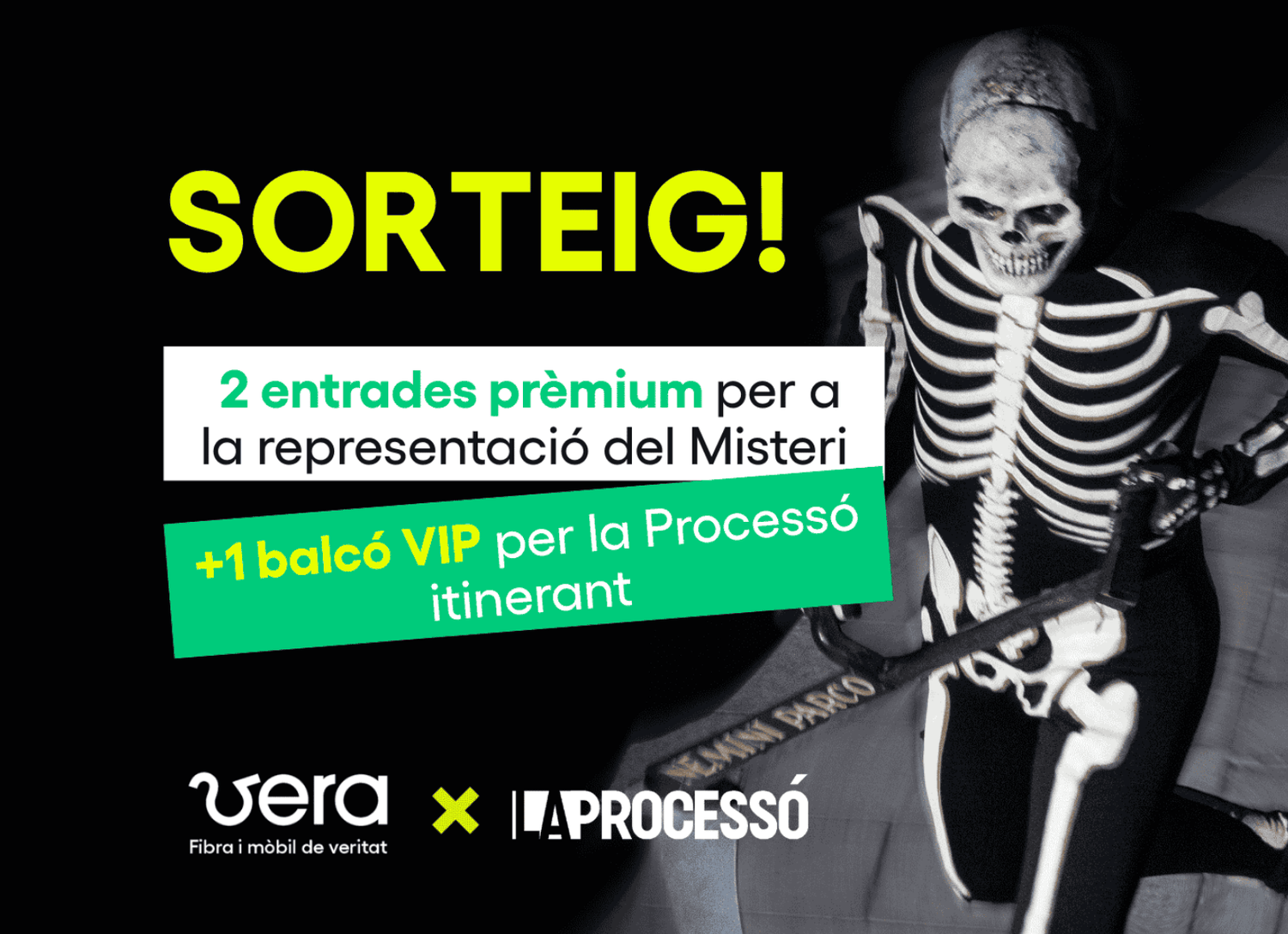 Sorteig de dues entrades per la representació a la Plaça Major